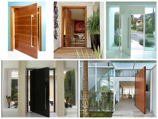 Modelos de portas pivotantes modernas
