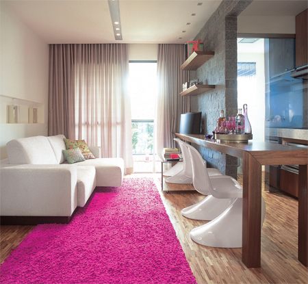 sala apartamento com tapete