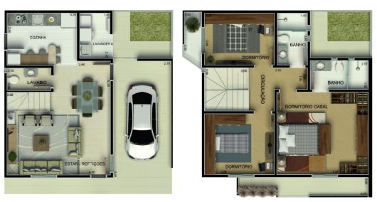 projeto 3d casa pequena