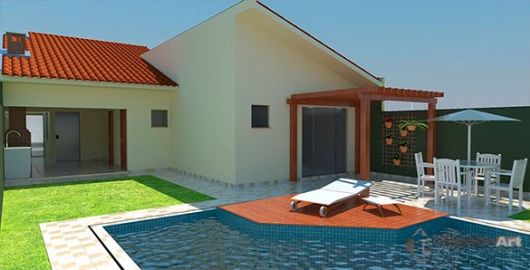 projeto casa com piscina