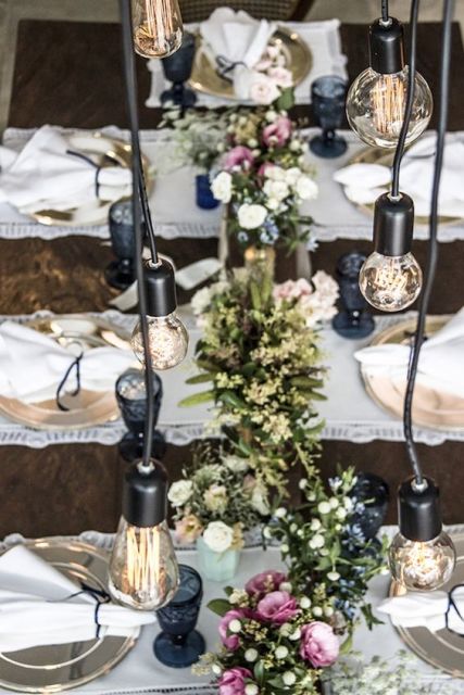 enfeites de mesa noivado e casamento lâmpada