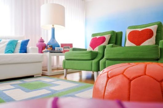 decoração colorida sala