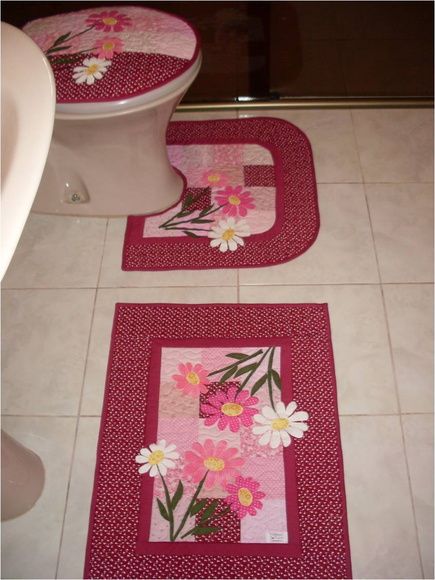kit banheiro floral