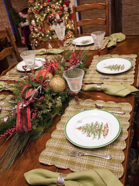 mesa de natal decoração