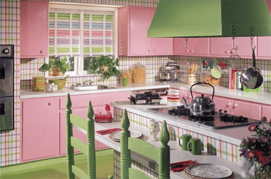 móveis coloridos para cozinhas