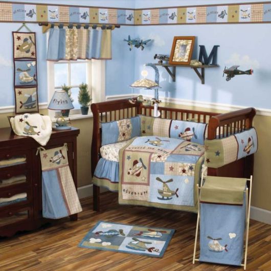 quarto de bebê azul e marrom dicas