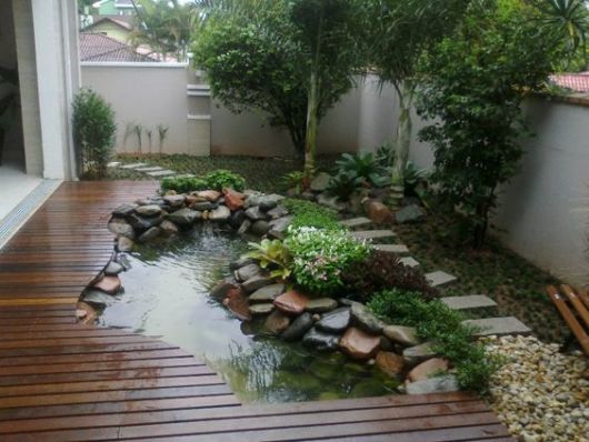 Lago artificial: 49 fotos de projetos e passo a passo! Cascata em lago ornamental