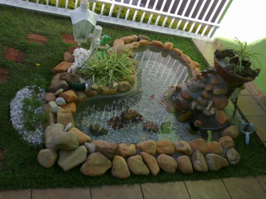 Lago artificial: 49 fotos de projetos e passo a passo! Cascata em lago ornamental