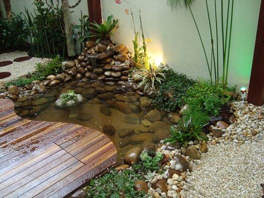 Lago artificial: 49 fotos de projetos e passo a passo! Cascata em lago ornamental