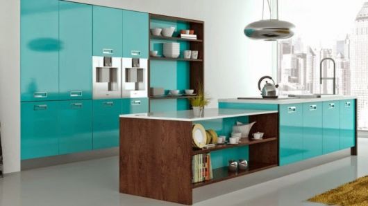 cozinha-com-decoracao-azul-turquesa