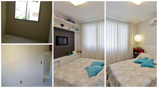 quarto apartamento antes e depois