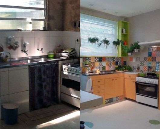 cozinha colorida simples