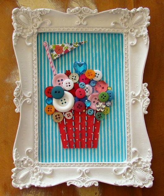 artesanato-com-botoes-quadros-cupcake