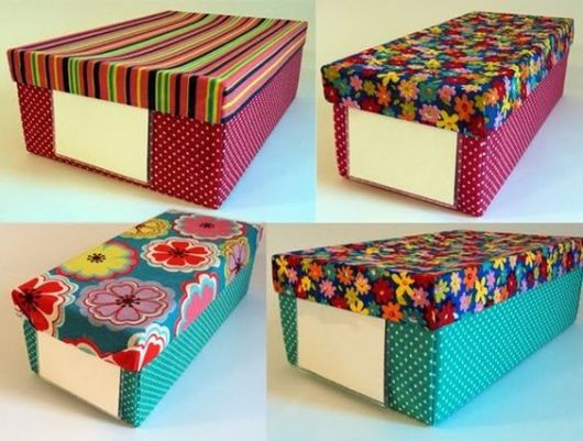 caixa decorada tecido