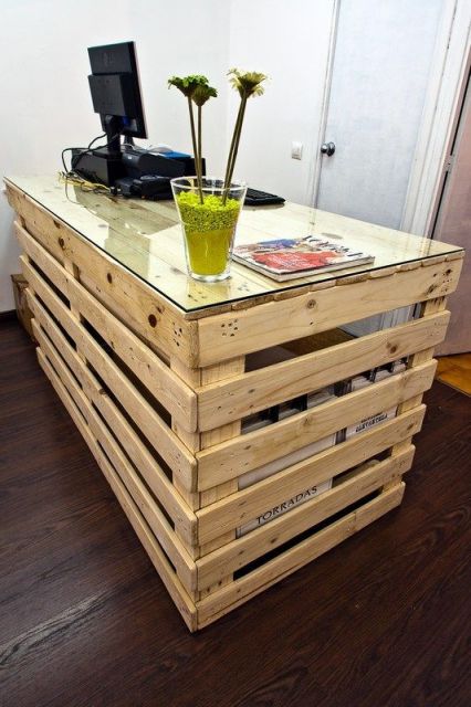 mesa de trabalho de pallet