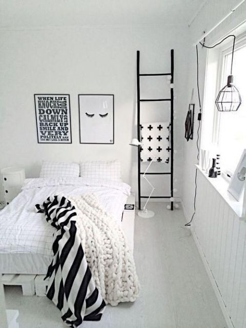quadros minimalistas em quarto de casal