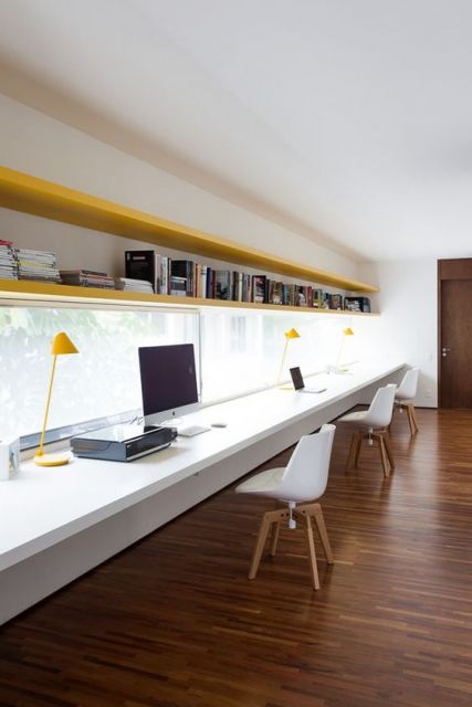 home office amarelo