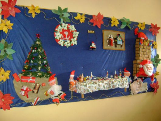 decoração de Natal para escola em mural