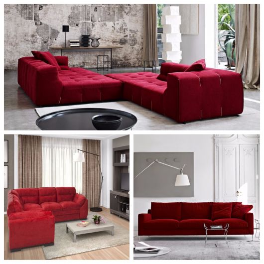 Sofá vermelho modelos bonitos