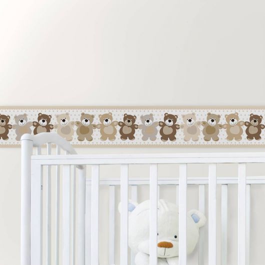 faixas para quarto de bebê com desenho de ursinhos