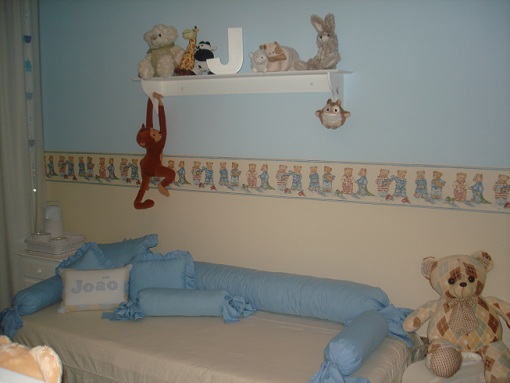 faixa para quarto de bebê com estampa de ursos 