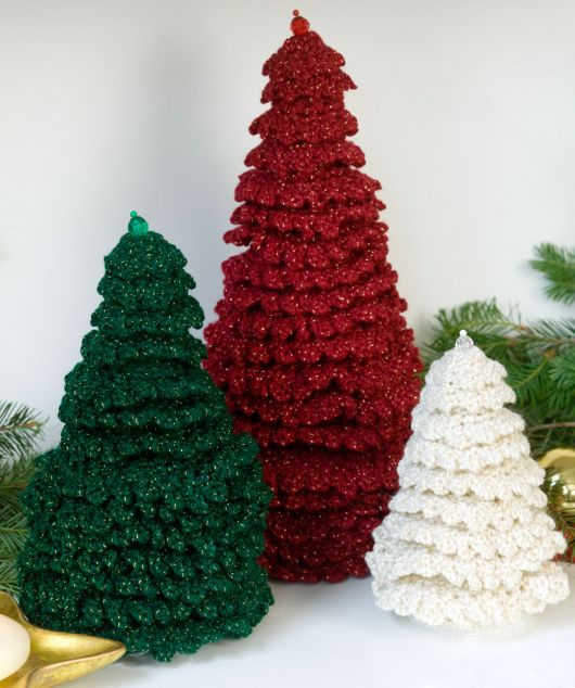 árvore de natal artesanal crochê colorido