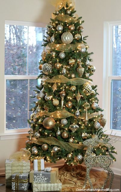 Árvore de Natal Dourada – 20 Ideias Chiquérrimas de Decoração!