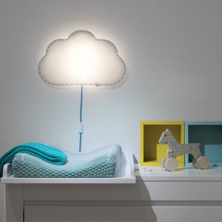 luminária nuvem de parede bebê