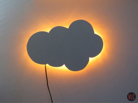 luminária de nuvem DIY