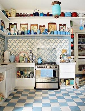 Modelo de cozinha com azulejos