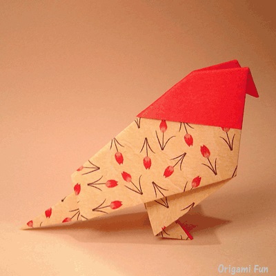 pássaro de origami