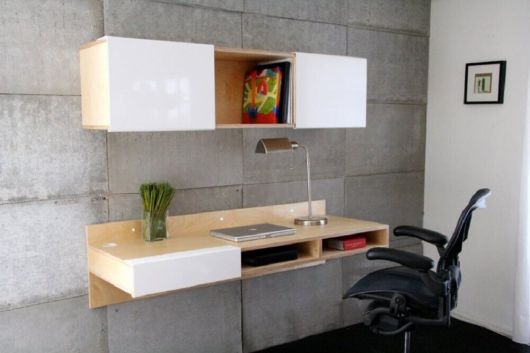 Simples para quartos e escritórios, combinando com o armário suspenso instalado acima