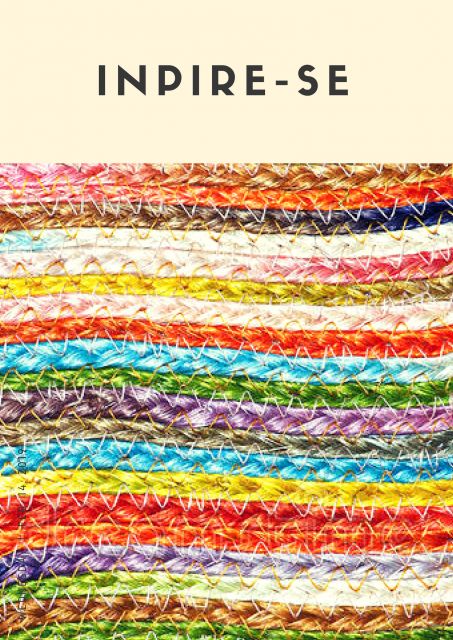 ilustração com cordas coloridas de tapete sisal.