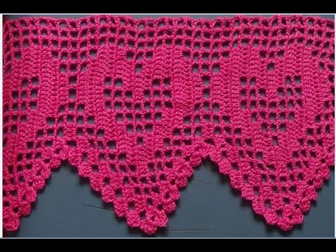 Bico de crochê de coração rosa