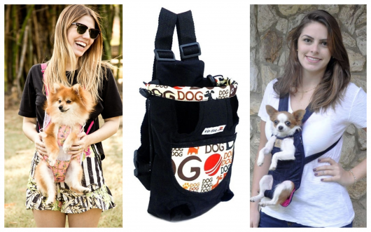 Tipos de bolsas canguru para levar o cãozinho para passear