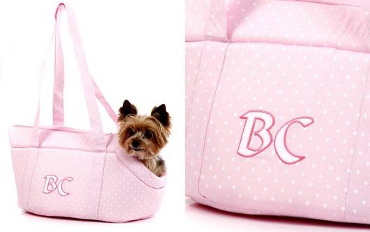 bolsa para cachorro rosa bebê