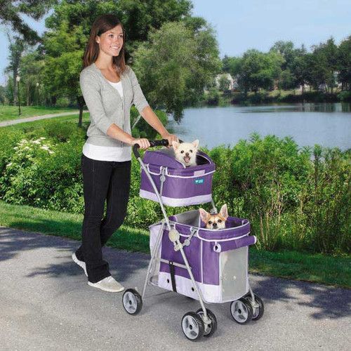 Veja ideia de bolsa para cachorro que pode ser transportada em carrinho