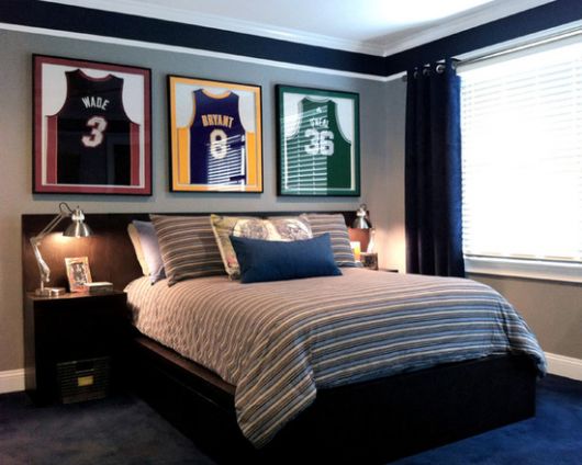 Dica para enfeitar o quarto com camisas de basquete