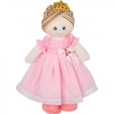 Boneca de Pano Princesa com vestido rosa