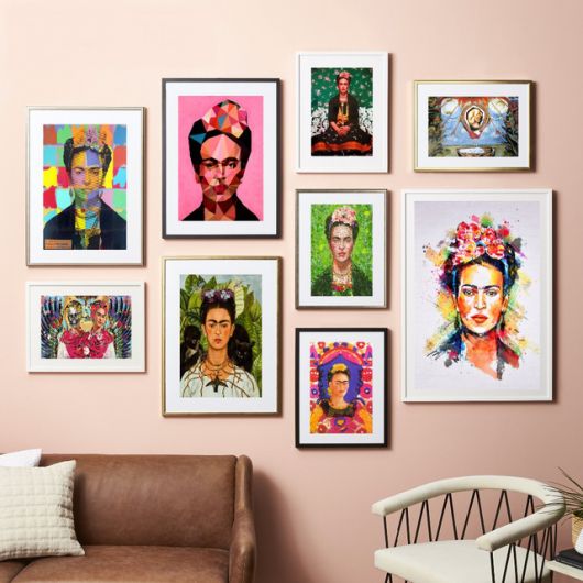 porta retratos com imagens da frida kahlo.