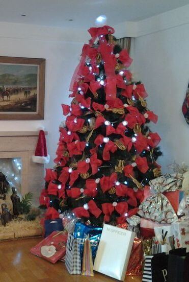 Laços vermelhos são alternativas perfeitas para decorar a árvore de Natal