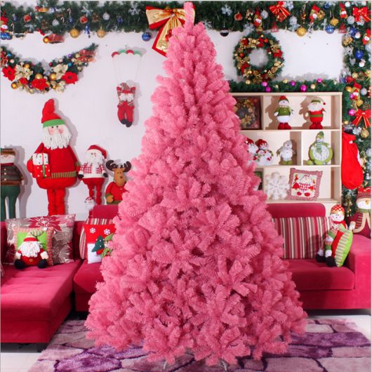 A árvore de Natal rosa já chama atenção sozinha