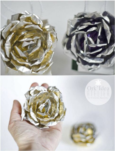 Como fazer flor de papel laminado