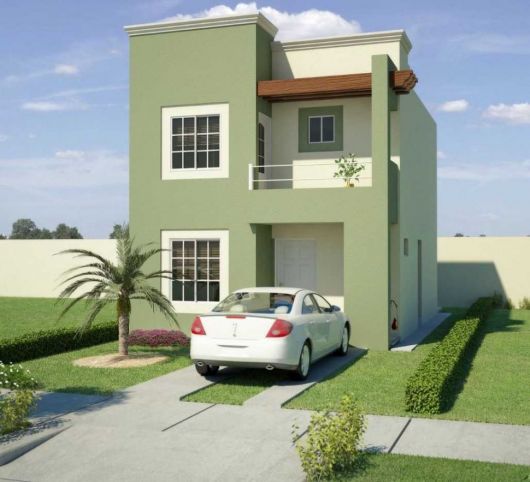 O verde musgo é tendências em cores de casas modernas
