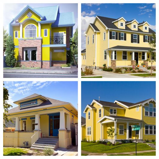 O amarelo possui uma variedade intensa de tons e está em alta entre as cores de casas modernas