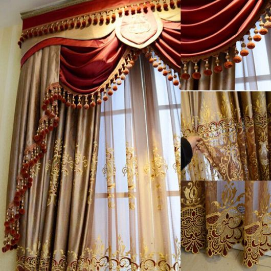 Modelo de cortina para salas provençais ou românticas