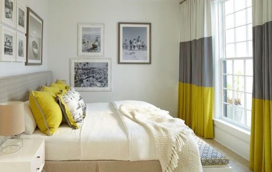 Sugestão de como colorir seu quarto com cortina elegante