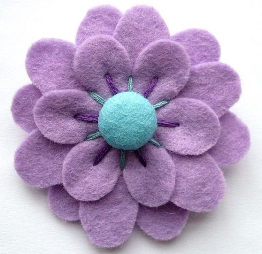 Flor de Feltro: Simples lilás