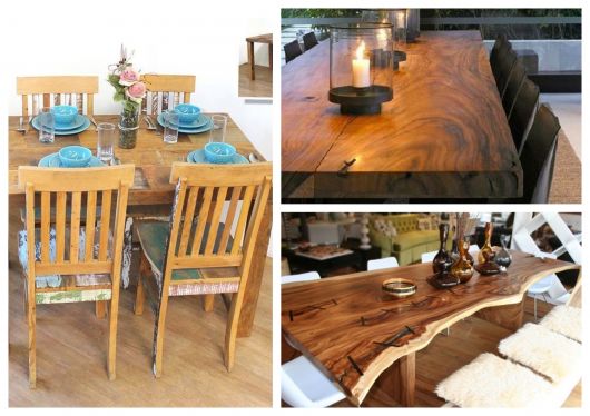 Escolha a mesa de jantar de madeira com tamanho adequado para sua casa