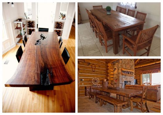 Mesas de madeira maciça estão super na moda